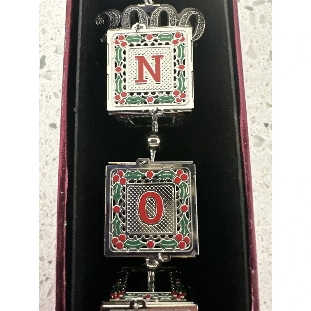Towle Silversmiths NOEL‎ Building Blocks Ornament T077114 NIB